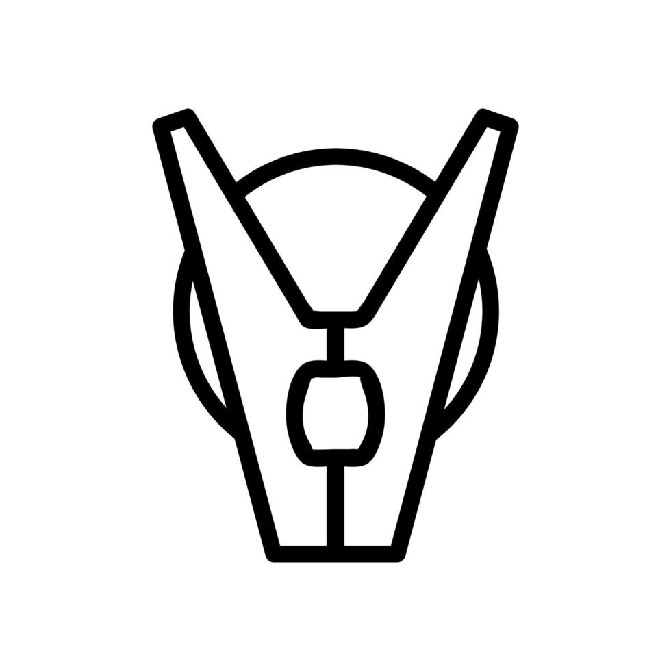 vecteur d'icône de pince à linge. illustration de symbole de contour isolé