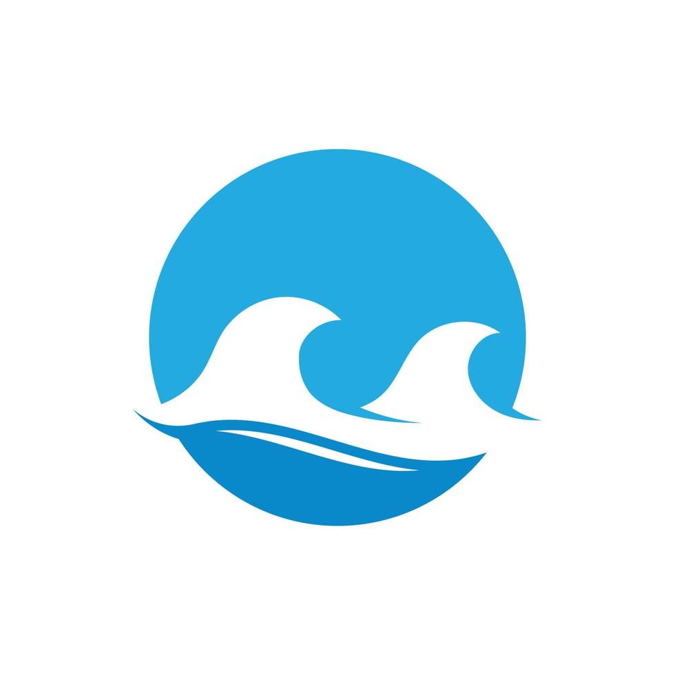 logo d'onde d'eau et logo d'onde de mer ou vagues d'eau de plage, avec concept de design vectoriel. vecteur