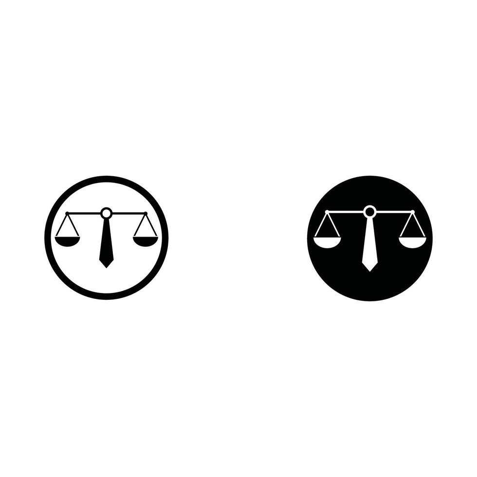 conception de modèle de logo de loi de justice vecteur illsutration