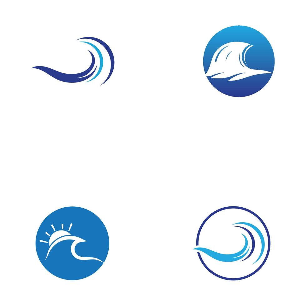 logo d'onde d'eau et logo d'onde de mer ou vagues d'eau de plage, avec concept de design vectoriel. vecteur