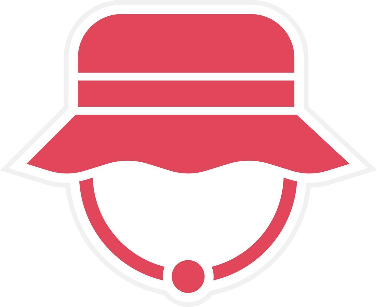 style d'icône de chapeau de pêche vecteur
