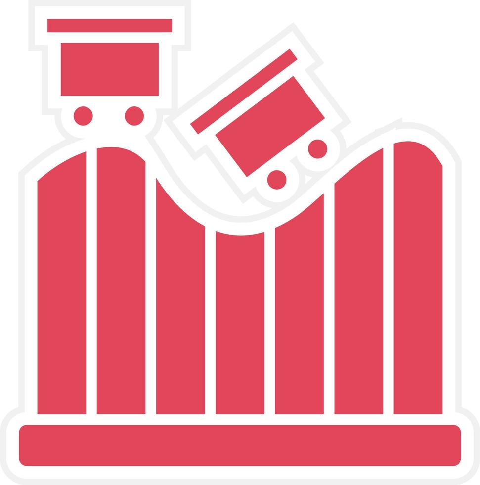 style d'icône de montagnes russes vecteur