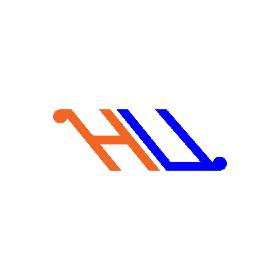 création de logo de lettre hu avec graphique vectoriel