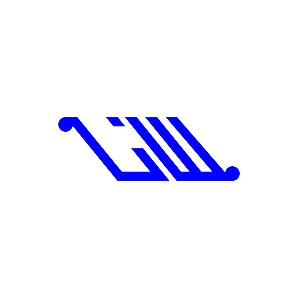 conception créative de logo de lettre lw avec graphique vectoriel