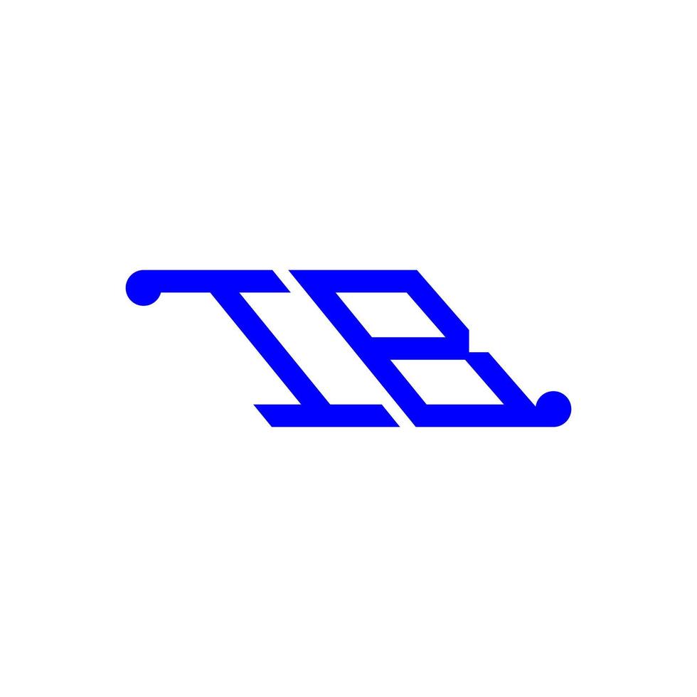 conception créative de logo de lettre ib avec graphique vectoriel