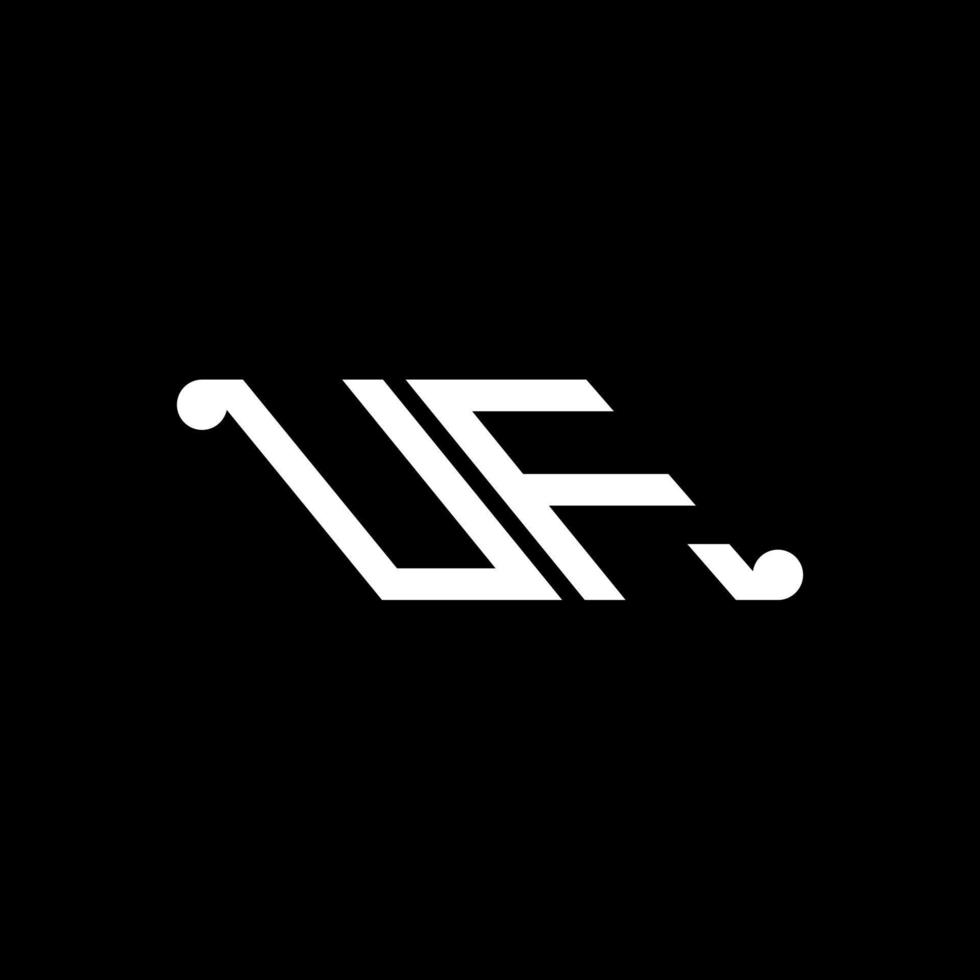 création de logo de lettre uf avec graphique vectoriel
