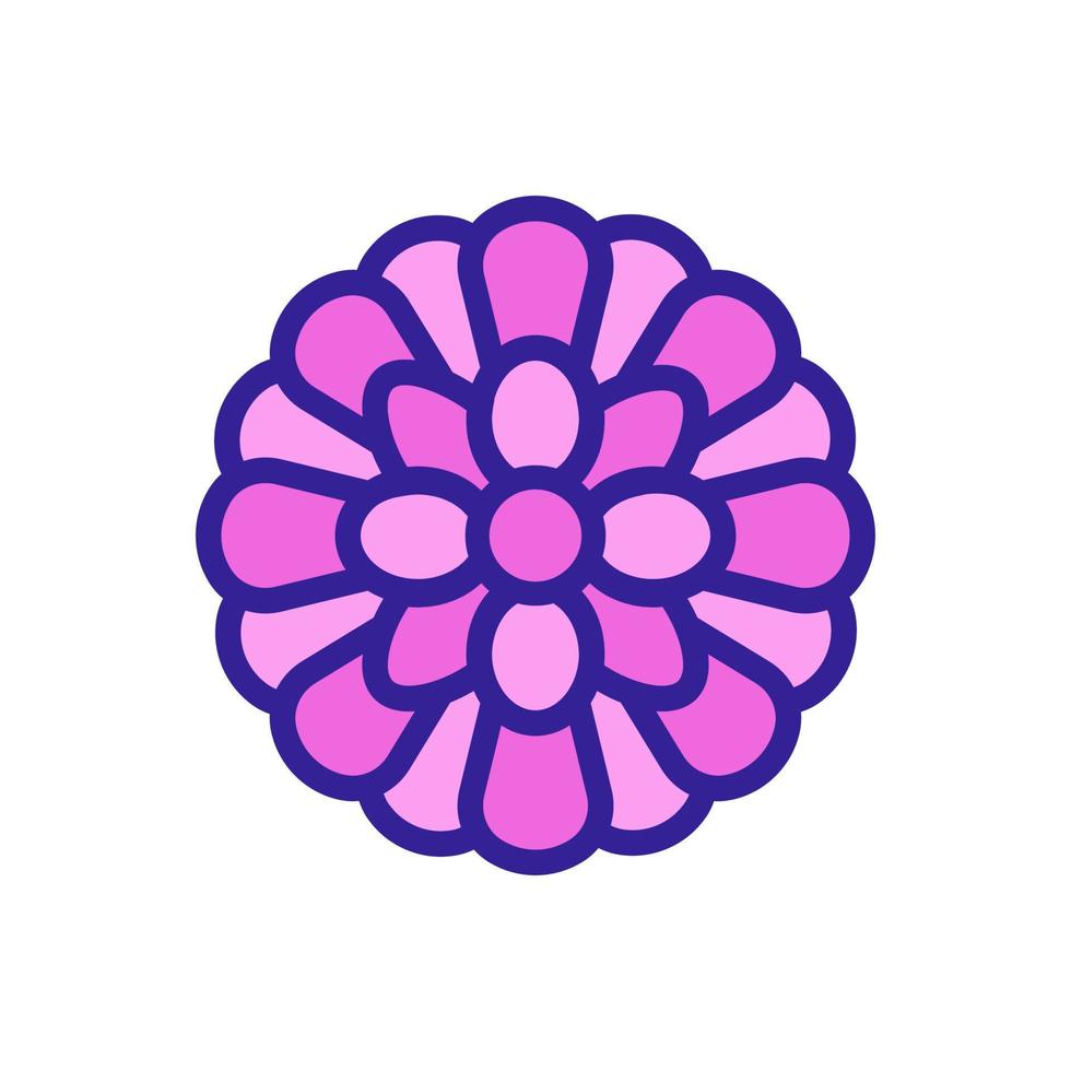 illustration de contour vectoriel icône chrysanthème de printemps