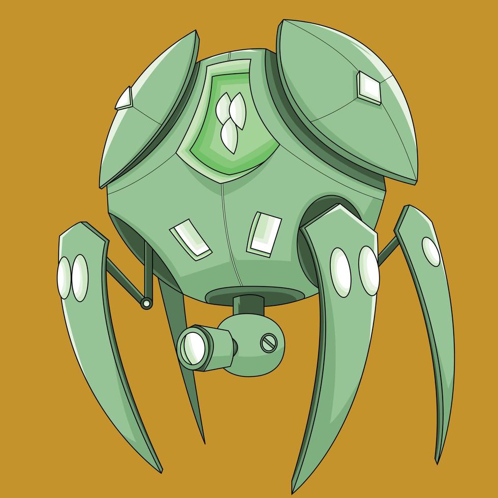 illustration vectorielle de robot de guerre araignée vecteur