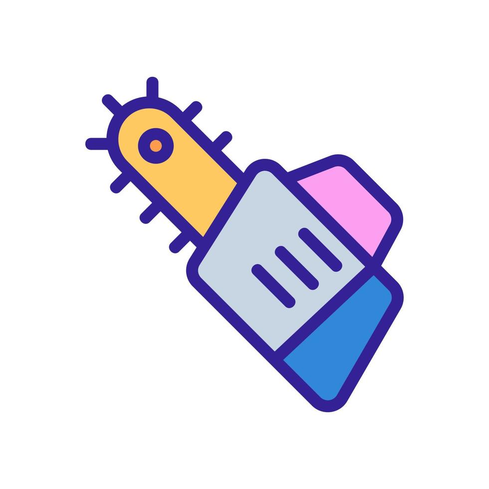 vecteur d'icône de scie à chaîne. illustration de symbole de contour isolé