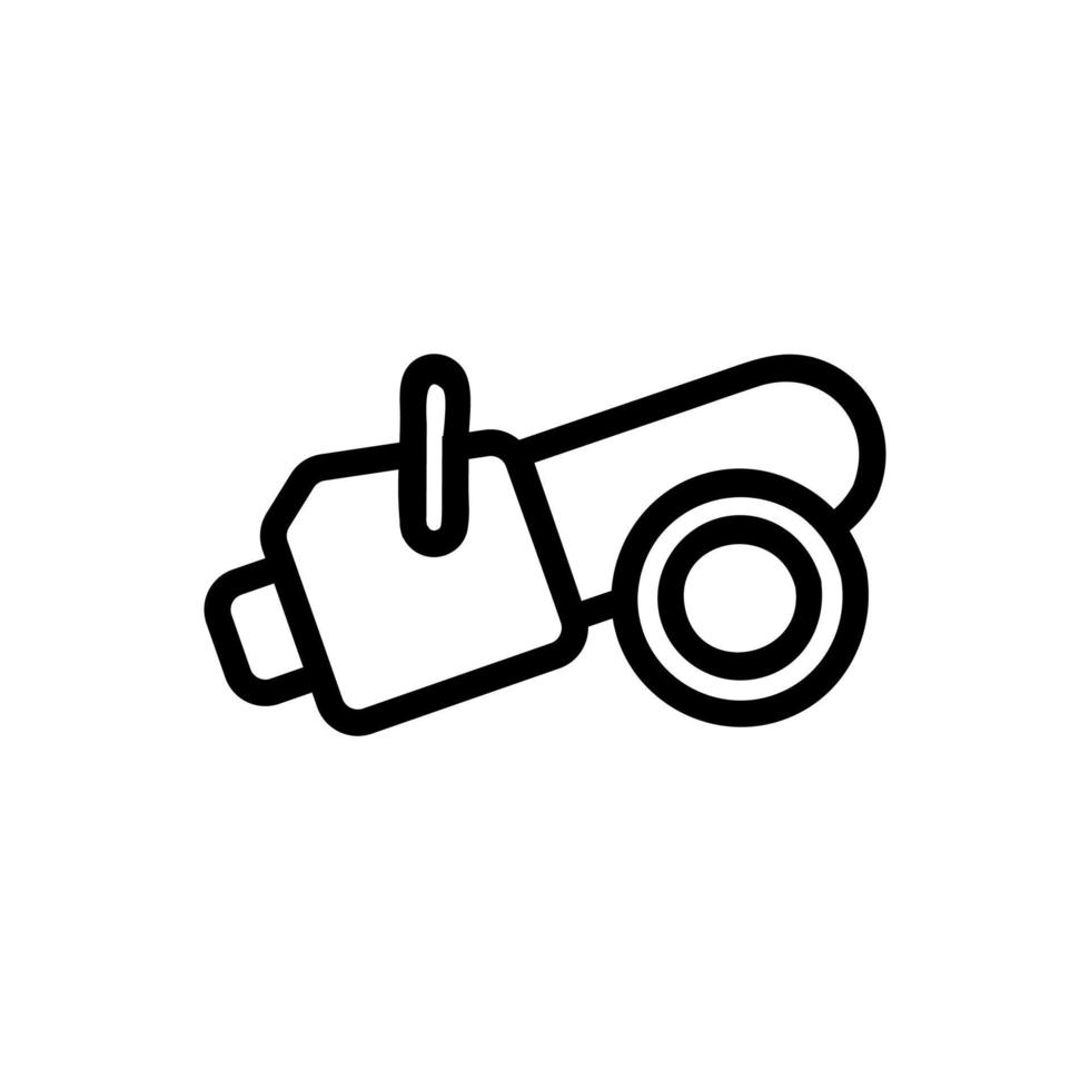 vecteur d'icône de scie à chaîne. illustration de symbole de contour isolé
