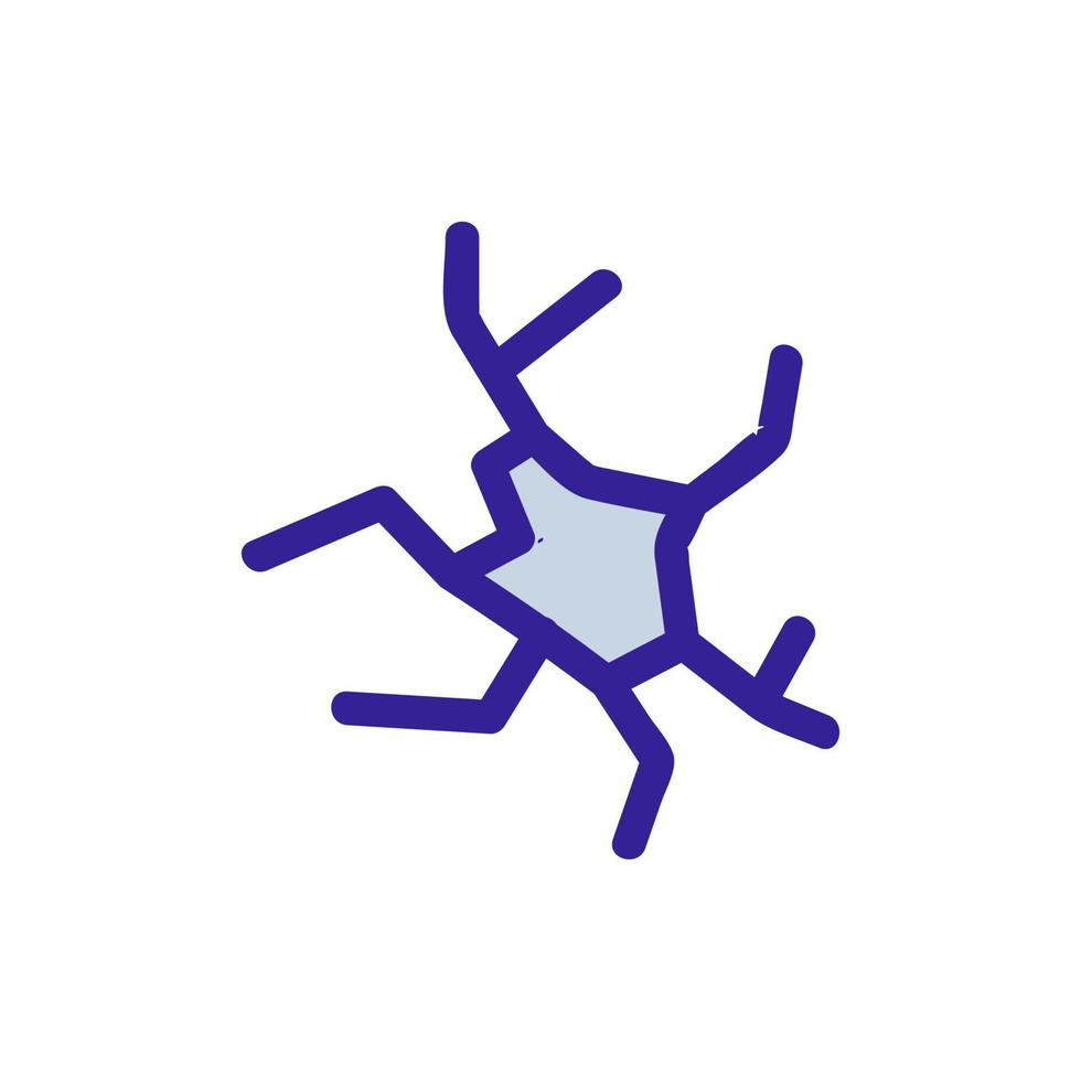 vecteur d'icône de fissure. illustration de symbole de contour isolé