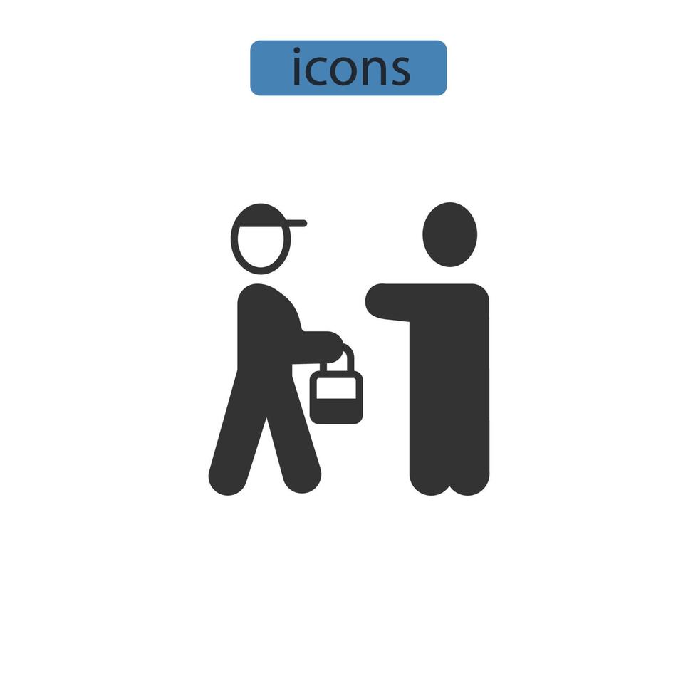 icônes de livraison symbole éléments vectoriels pour le web infographique vecteur