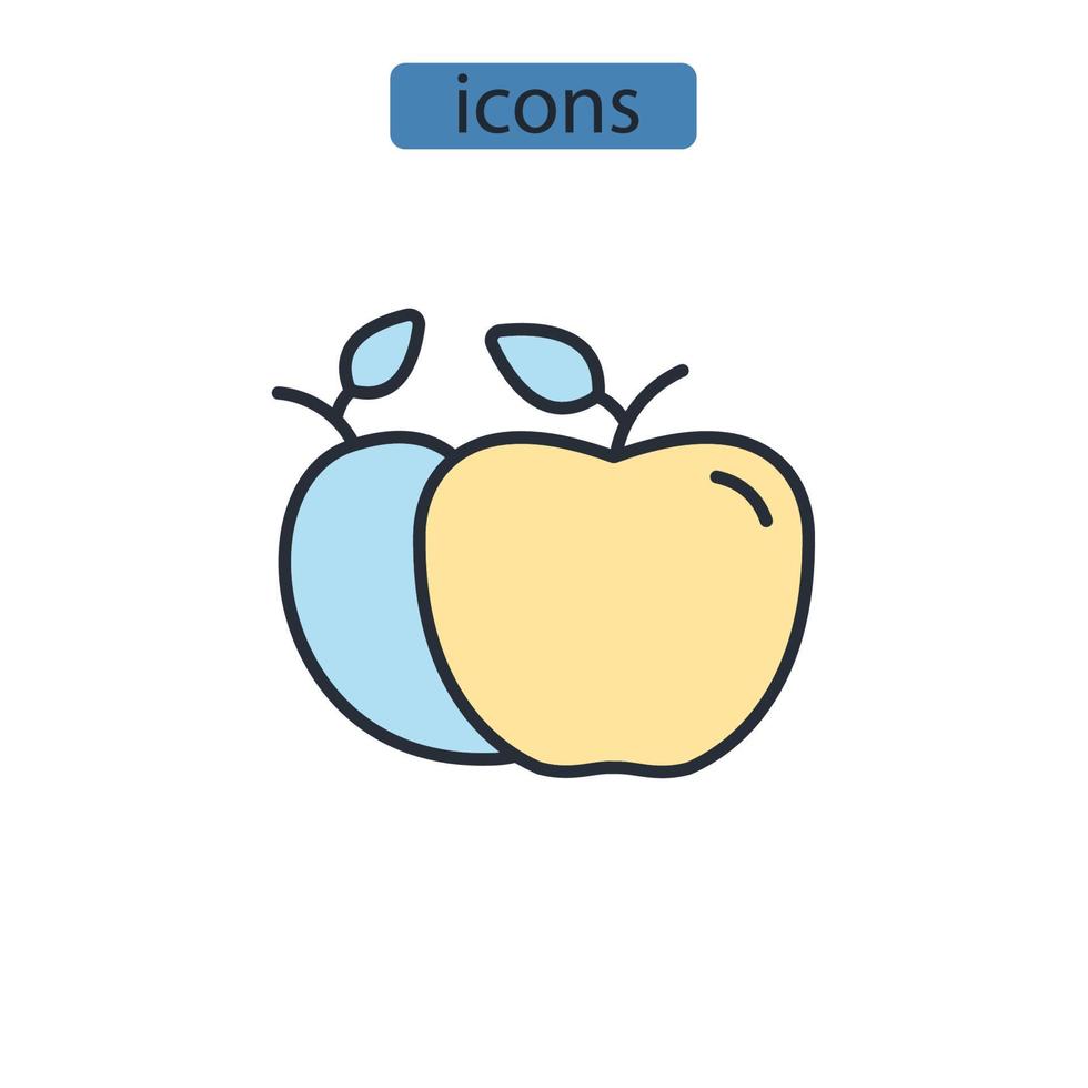 icônes d'épicerie symboles éléments vectoriels pour le web infographique vecteur