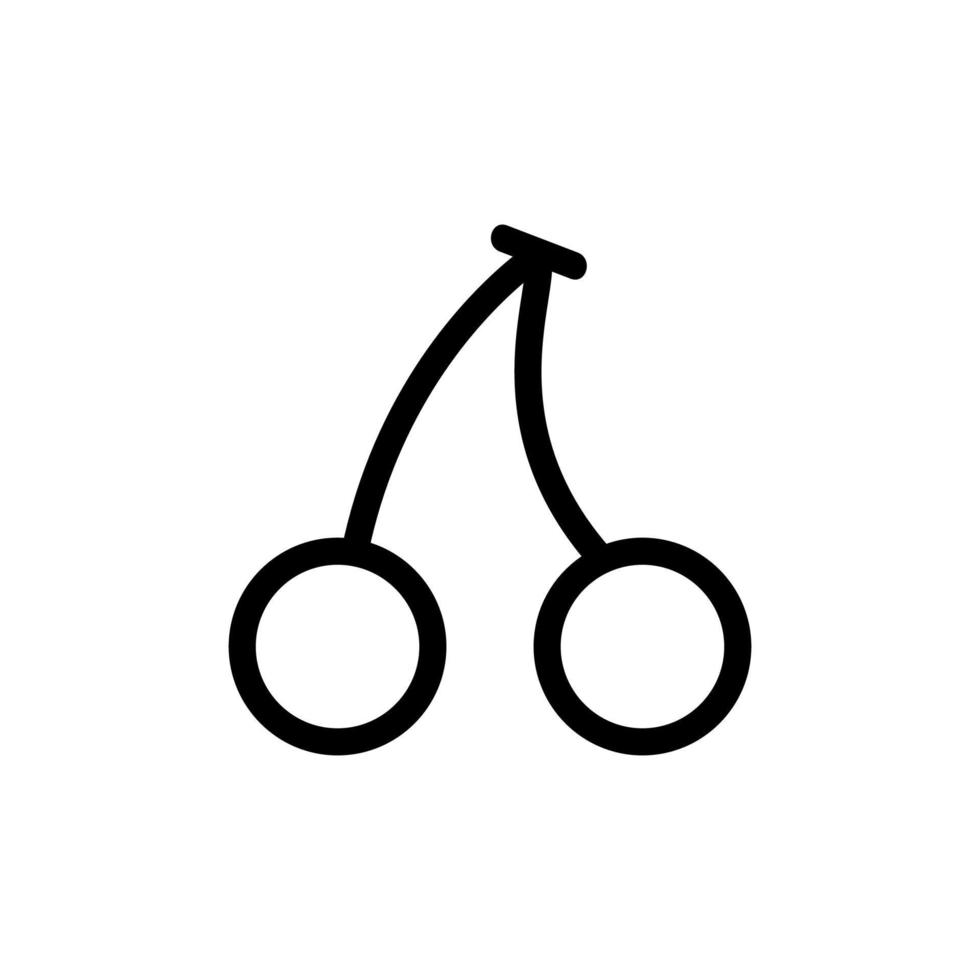 vecteur d'icône de cerise. illustration de symbole de contour isolé