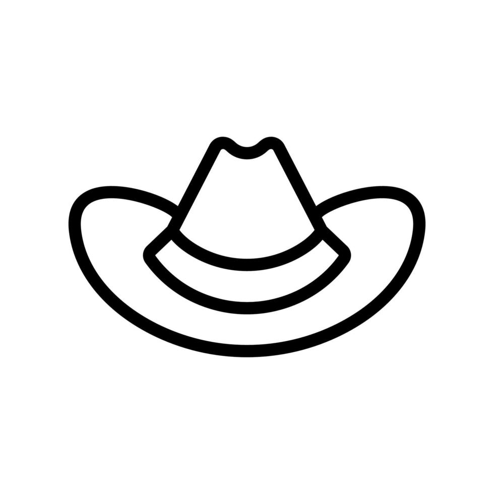 illustration de contour vectoriel icône chapeau de cowboy