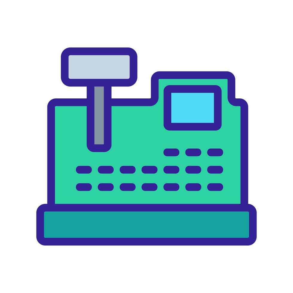 vecteur d'icône caissier. illustration de symbole de contour isolé