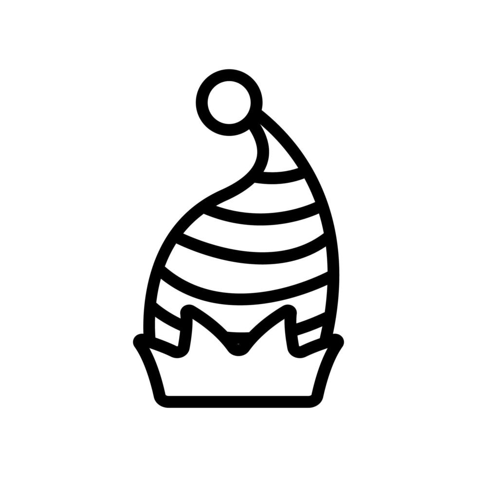 illustration de contour vectoriel icône chapeau de clown rayé