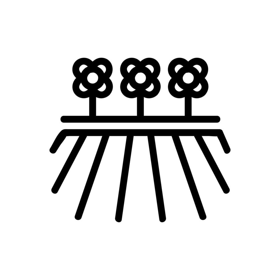 illustration vectorielle de l'icône du champ de plantation de canola vecteur