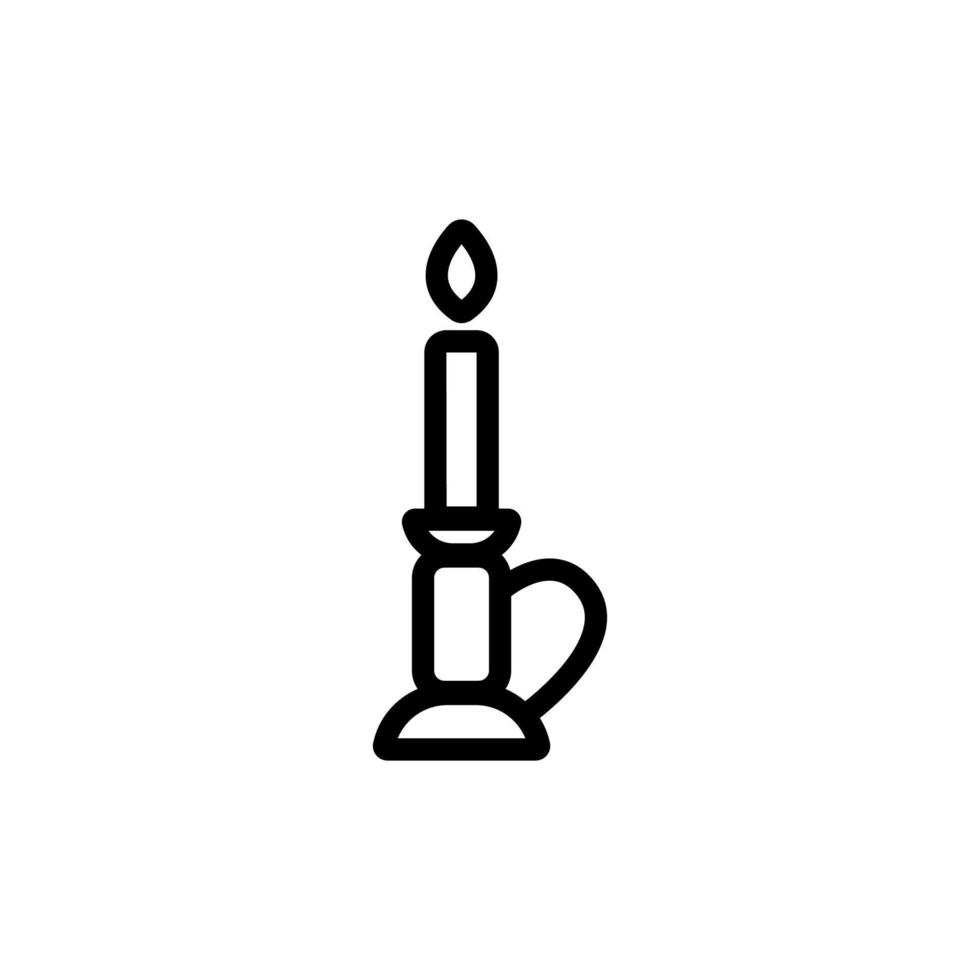 vecteur d'icône de bougie. illustration de symbole de contour isolé