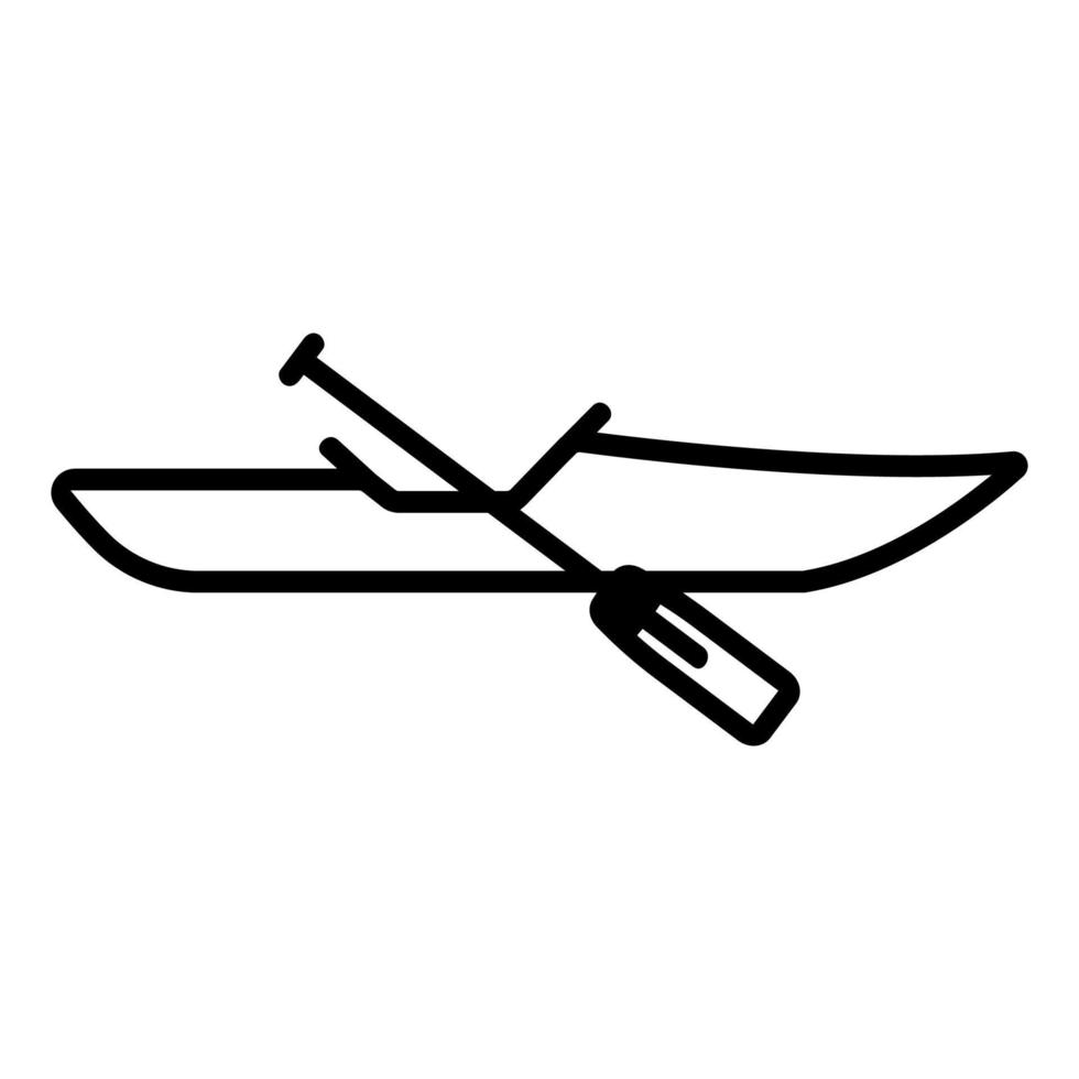 vecteur d'icône de kayak. illustration de symbole de contour isolé