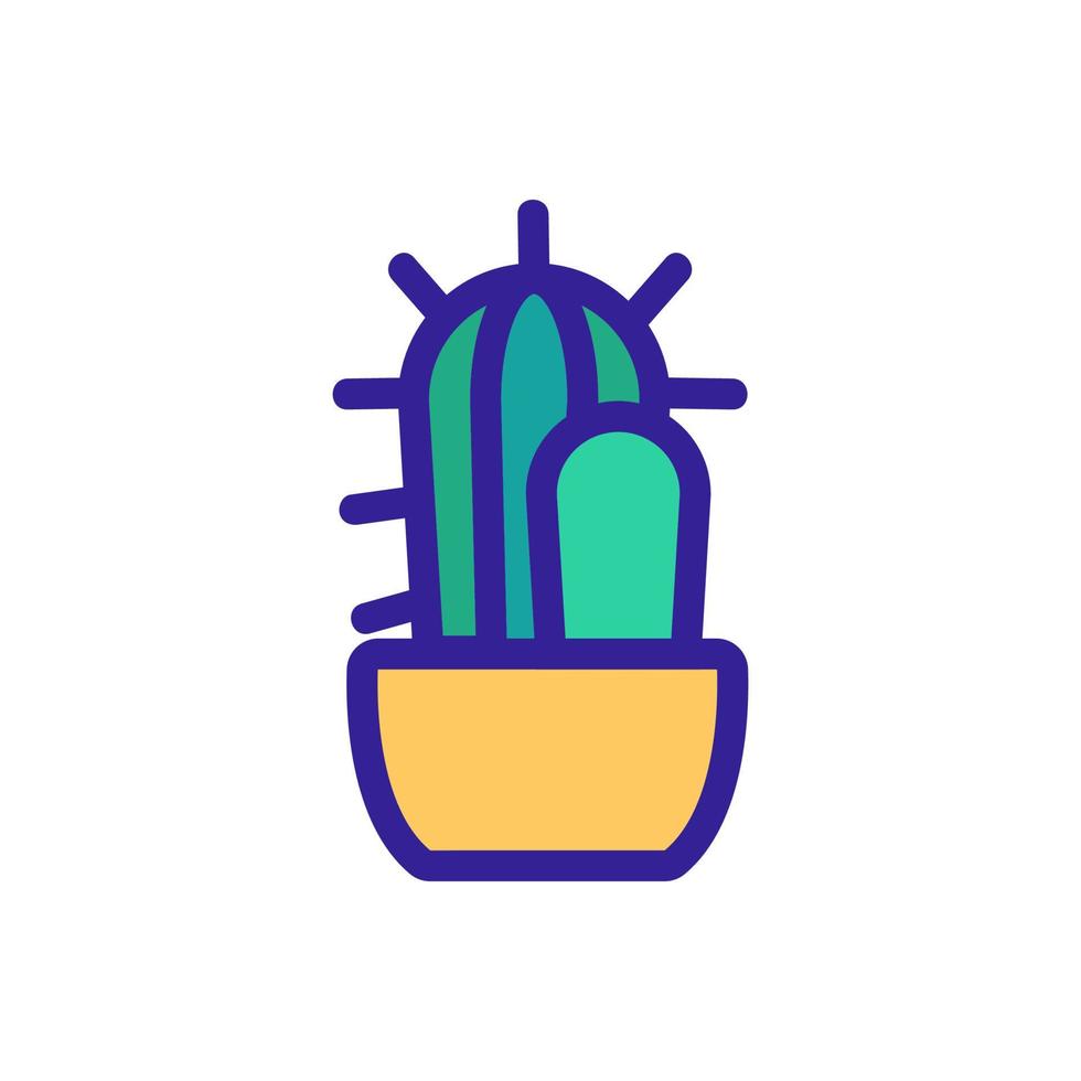 vecteur d'icône de cactus. illustration de symbole de contour isolé