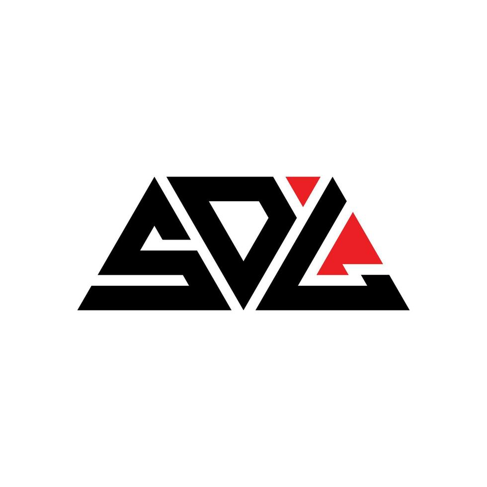 création de logo de lettre triangle sdl avec forme de triangle. monogramme de conception de logo triangle sdl. modèle de logo vectoriel triangle sdl avec couleur rouge. logo triangulaire sdl logo simple, élégant et luxueux. sdl