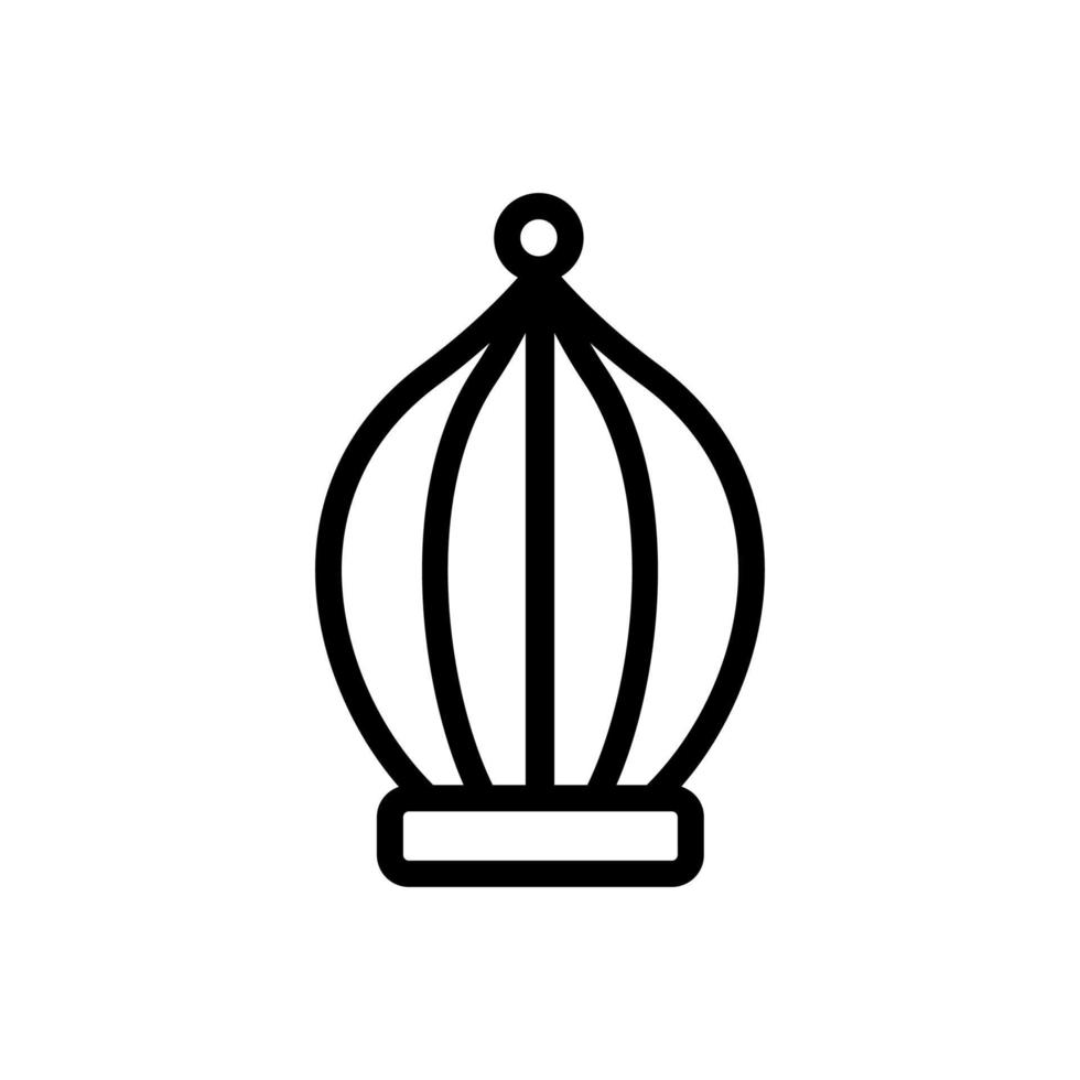 cage pour illustration de contour vectoriel icône canari domestique