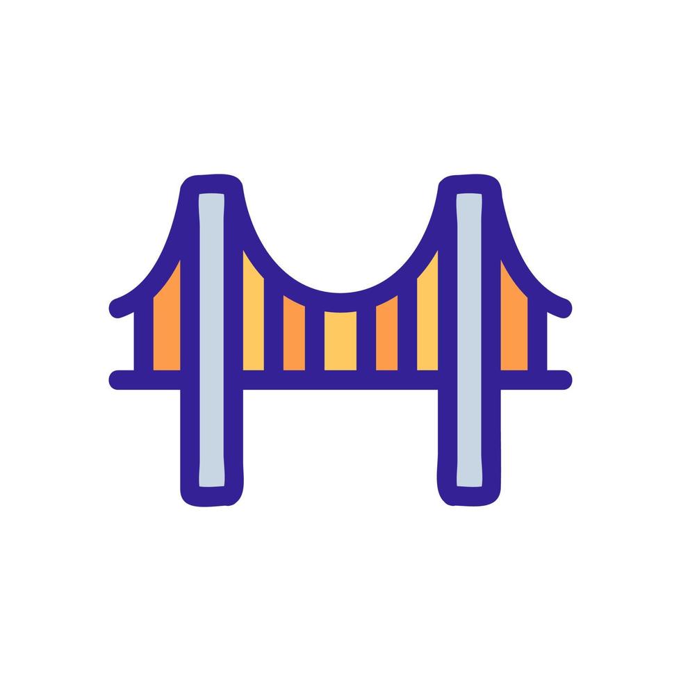 vecteur d'icône de pont. illustration de symbole de contour isolé