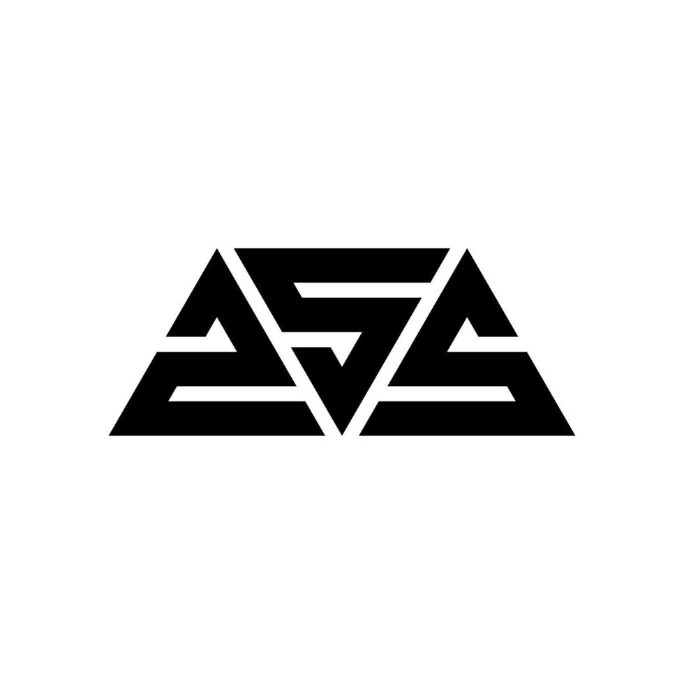 création de logo de lettre triangle zss avec forme de triangle. monogramme de conception de logo triangle zss. modèle de logo vectoriel triangle zss avec couleur rouge. logo triangulaire zss logo simple, élégant et luxueux. zss