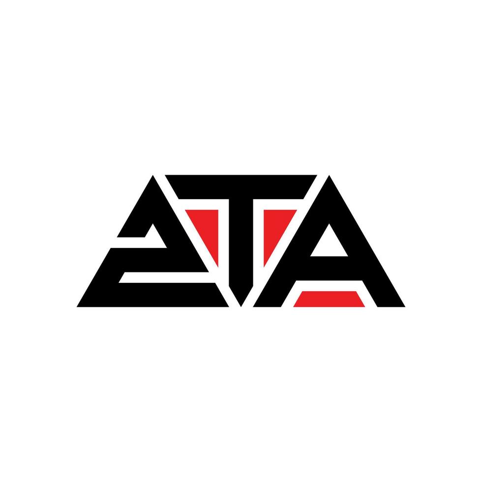 création de logo de lettre triangle zta avec forme de triangle. monogramme de conception de logo triangle zta. modèle de logo vectoriel triangle zta avec couleur rouge. logo triangulaire zta logo simple, élégant et luxueux. zta