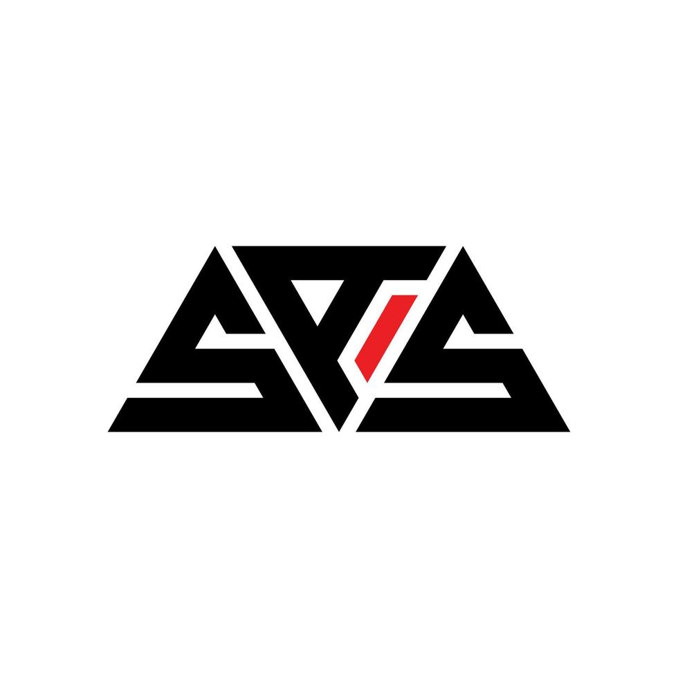 création de logo de lettre triangle sas avec forme de triangle. monogramme de conception de logo triangle sas. modèle de logo vectoriel sas triangle avec couleur rouge. sas logo triangulaire logo simple, élégant et luxueux. SAS