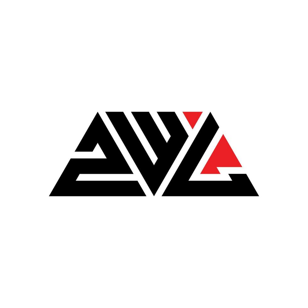 création de logo de lettre triangle zwl avec forme de triangle. monogramme de conception de logo triangle zwl. modèle de logo vectoriel triangle zwl avec couleur rouge. logo triangulaire zwl logo simple, élégant et luxueux. zwl