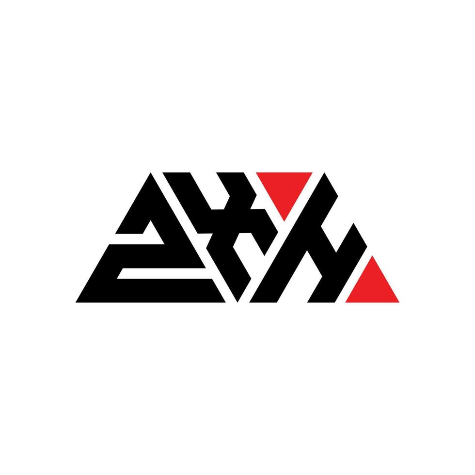 création de logo de lettre triangle zxh avec forme de triangle. monogramme de conception de logo triangle zxh. modèle de logo vectoriel triangle zxh avec couleur rouge. logo triangulaire zxh logo simple, élégant et luxueux. zxh