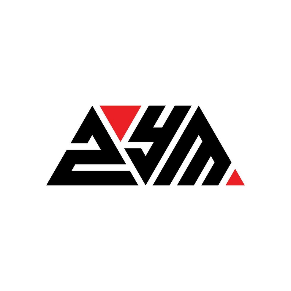 création de logo de lettre triangle zym avec forme de triangle. monogramme de conception de logo triangle zym. modèle de logo vectoriel triangle zym avec couleur rouge. logo triangulaire zym logo simple, élégant et luxueux. zym