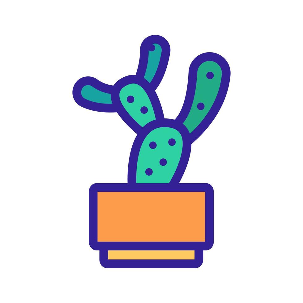 vecteur d'icône de cactus. illustration de symbole de contour isolé