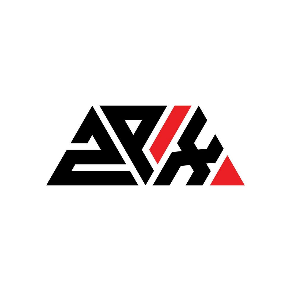 création de logo de lettre triangle zpx avec forme de triangle. monogramme de conception de logo triangle zpx. modèle de logo vectoriel triangle zpx avec couleur rouge. logo triangulaire zpx logo simple, élégant et luxueux. zpx