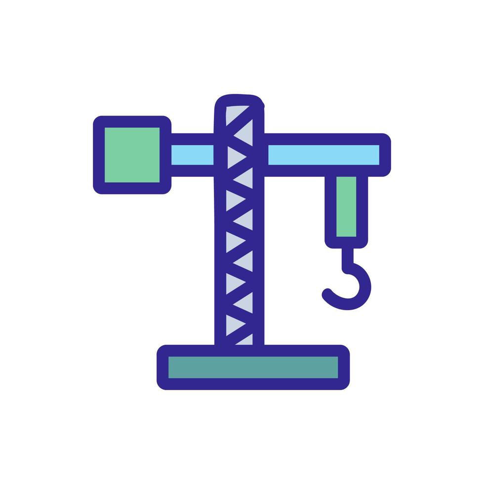 vecteur d'icône de construction de grue. illustration de symbole de contour isolé