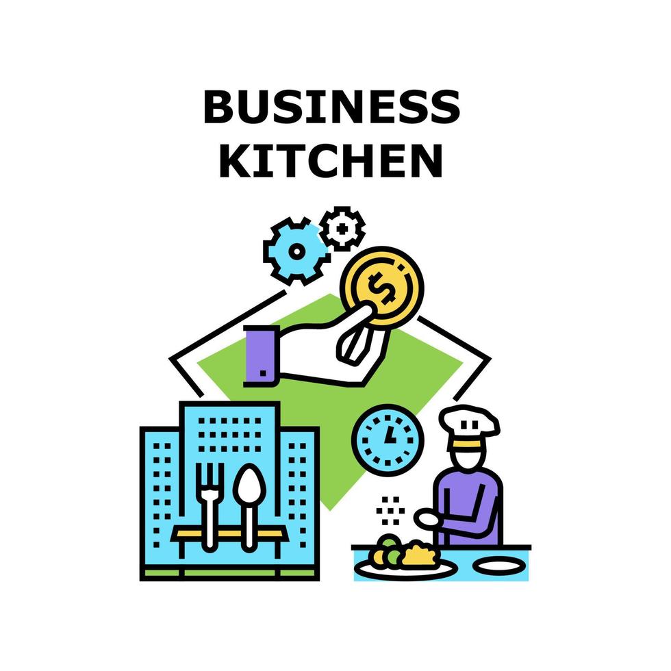 illustration vectorielle d'icône de cuisine d'affaires vecteur