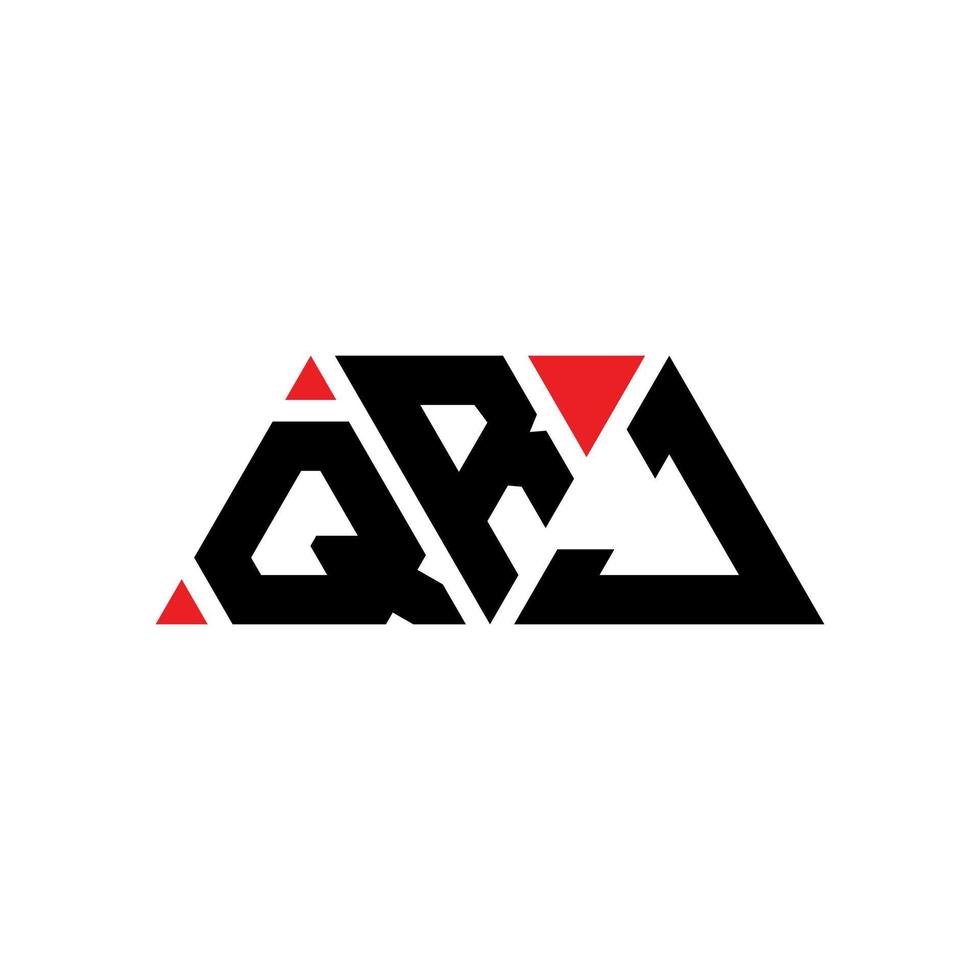 création de logo de lettre triangle qrj avec forme de triangle. monogramme de conception de logo triangle qrj. modèle de logo vectoriel triangle qrj avec couleur rouge. qrj logo triangulaire logo simple, élégant et luxueux. qrj