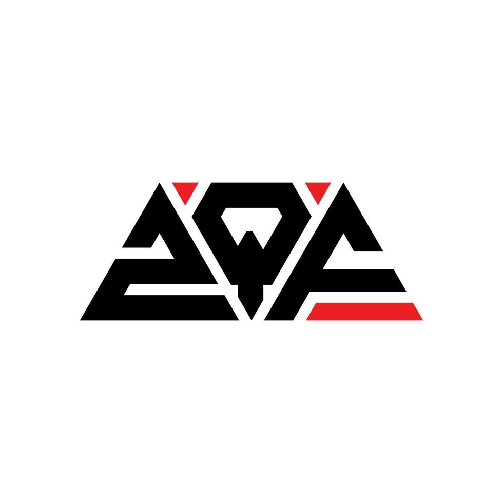 création de logo de lettre triangle zqf avec forme de triangle. monogramme de conception de logo triangle zqf. modèle de logo vectoriel triangle zqf avec couleur rouge. logo triangulaire zqf logo simple, élégant et luxueux. zqf
