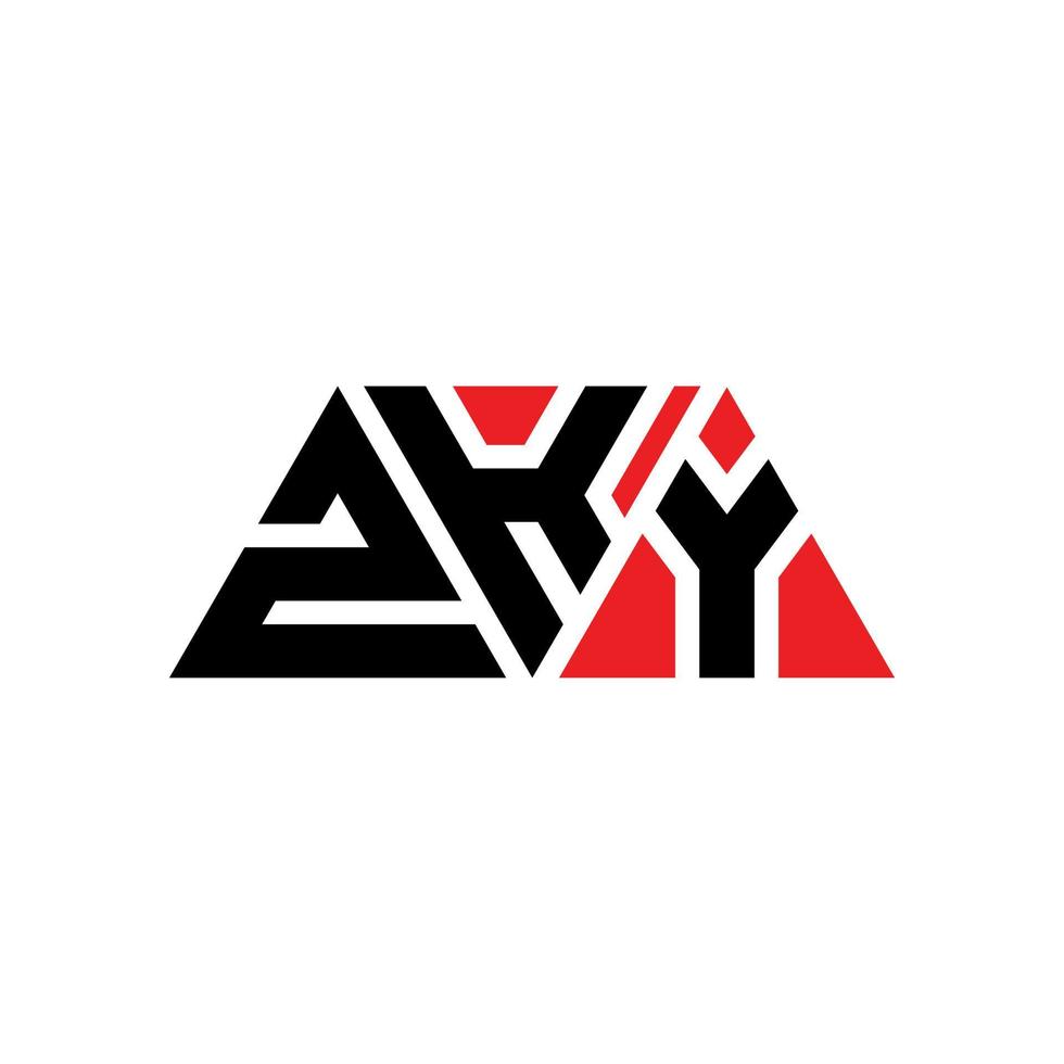 création de logo de lettre triangle zky avec forme de triangle. monogramme de conception de logo triangle zky. modèle de logo vectoriel triangle zky avec couleur rouge. logo triangulaire zky logo simple, élégant et luxueux. zky