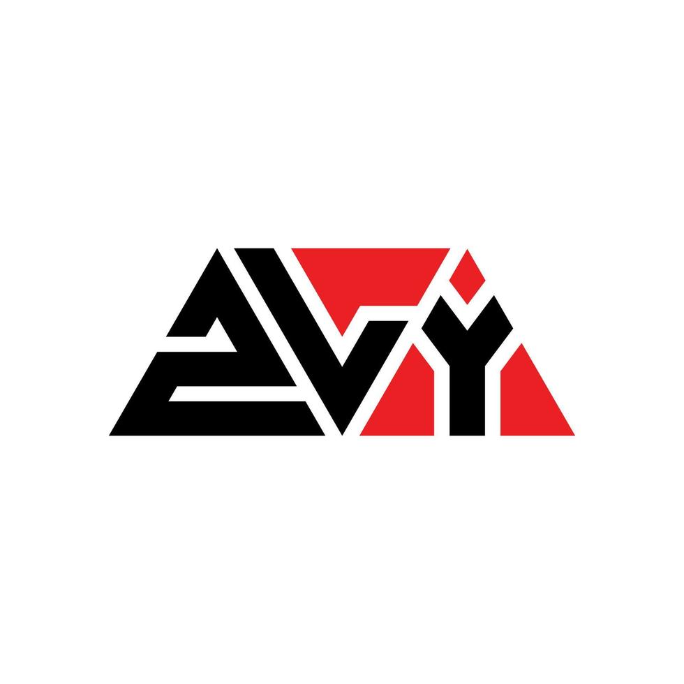 création de logo de lettre triangle zly avec forme de triangle. monogramme de conception de logo triangle zly. modèle de logo vectoriel triangle zly avec couleur rouge. logo triangulaire zly logo simple, élégant et luxueux. zly