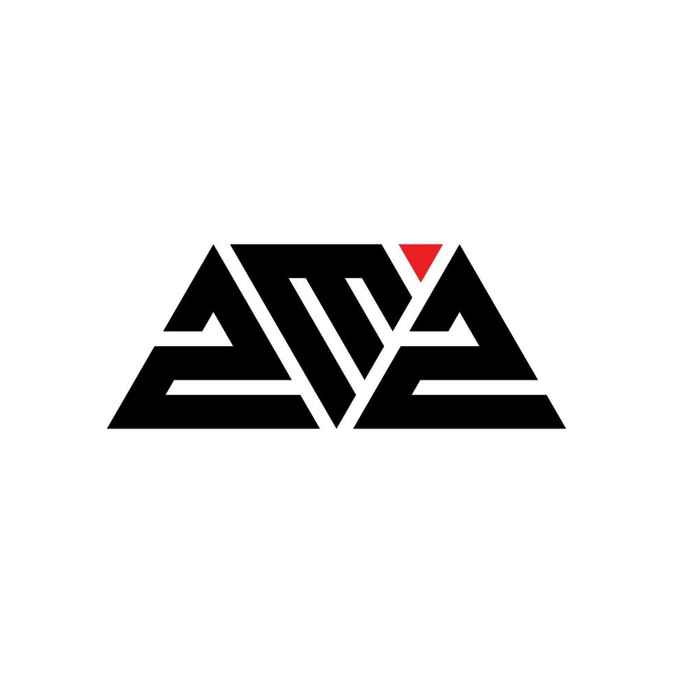 création de logo de lettre triangle zmz avec forme de triangle. monogramme de conception de logo triangle zmz. modèle de logo vectoriel triangle zmz avec couleur rouge. logo triangulaire zmz logo simple, élégant et luxueux. zmz