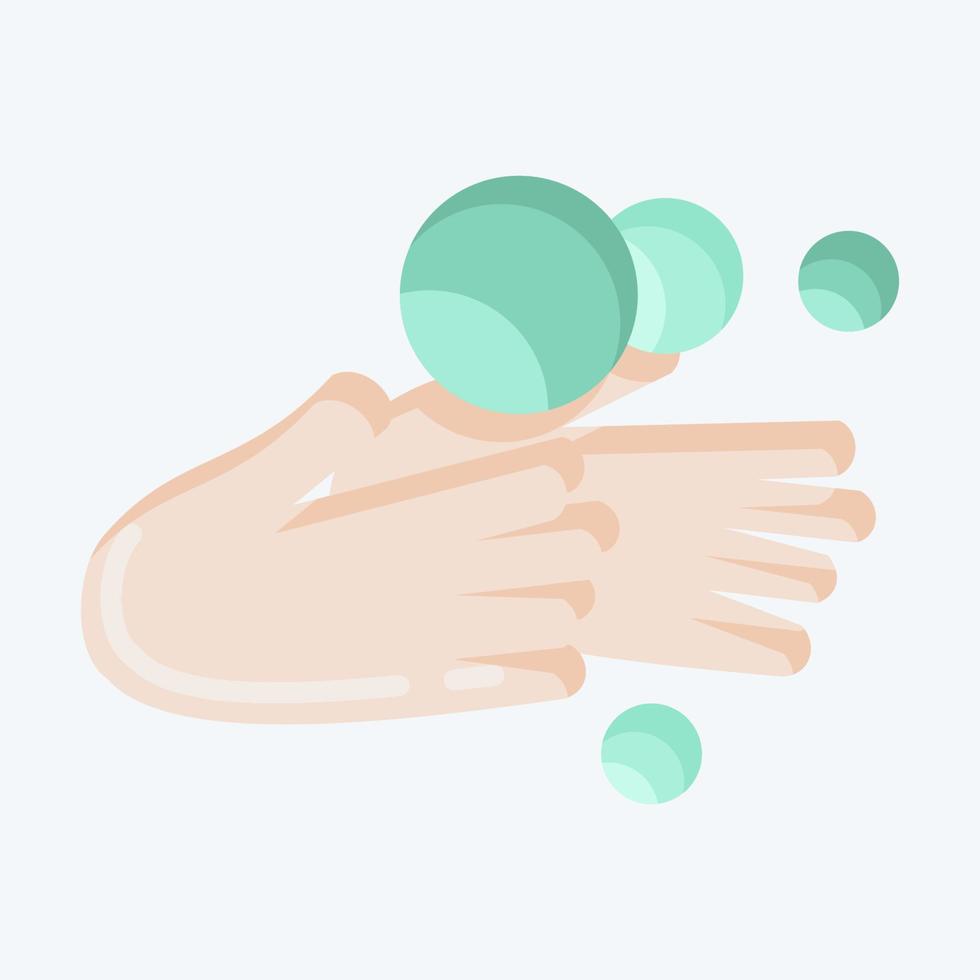 icône lavage des mains. adapté au symbole de la grippe. style plat. conception simple modifiable. vecteur de modèle de conception. simple illustration