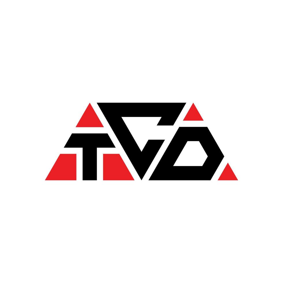 création de logo de lettre triangle tcd avec forme de triangle. monogramme de conception de logo triangle tcd. modèle de logo vectoriel triangle tcd avec couleur rouge. logo triangulaire tcd logo simple, élégant et luxueux. tdc