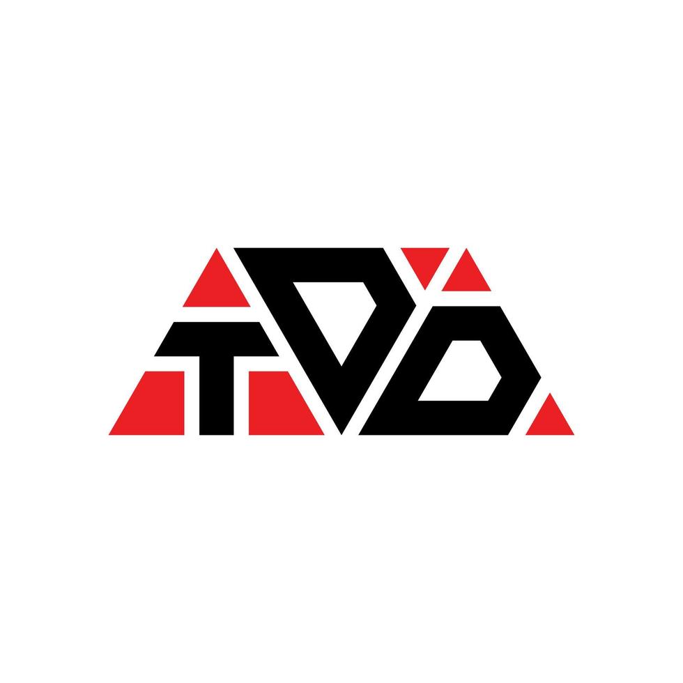 création de logo de lettre triangle tdd avec forme de triangle. monogramme de conception de logo triangle tdd. modèle de logo vectoriel triangle tdd avec couleur rouge. logo triangulaire tdd logo simple, élégant et luxueux. tdd