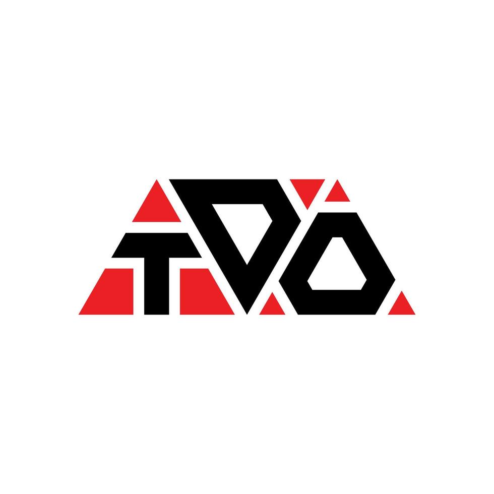 création de logo de lettre triangle tdo avec forme de triangle. monogramme de conception de logo triangle tdo. modèle de logo vectoriel triangle tdo avec couleur rouge. logo triangulaire tdo logo simple, élégant et luxueux. tdo