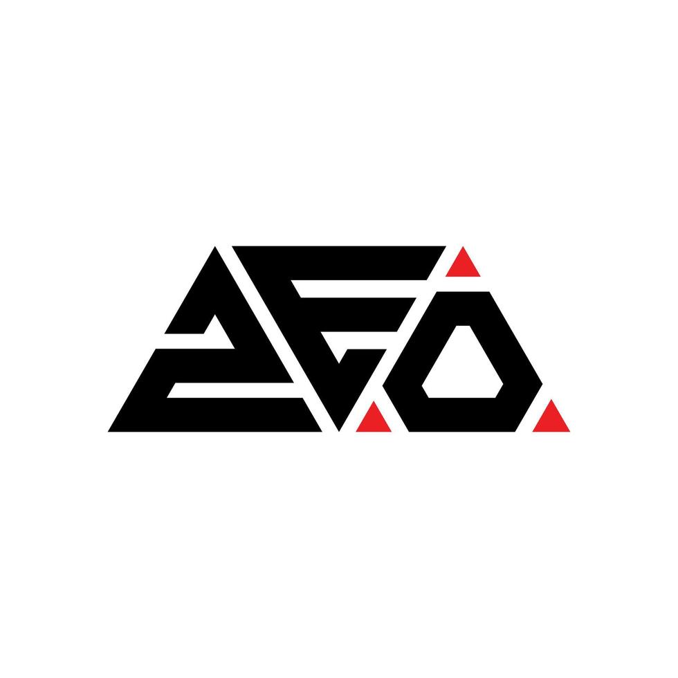 création de logo de lettre triangle zeo avec forme de triangle. monogramme de conception de logo triangle zeo. modèle de logo vectoriel triangle zeo avec couleur rouge. logo triangulaire zeo logo simple, élégant et luxueux. zéo