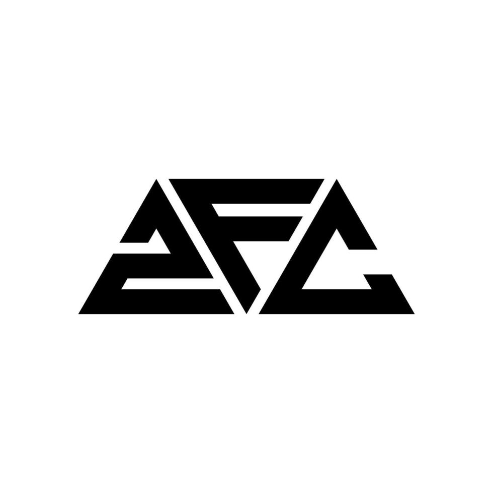 création de logo de lettre triangle zfc avec forme de triangle. monogramme de conception de logo triangle zfc. modèle de logo vectoriel triangle zfc avec couleur rouge. logo triangulaire zfc logo simple, élégant et luxueux. zfc