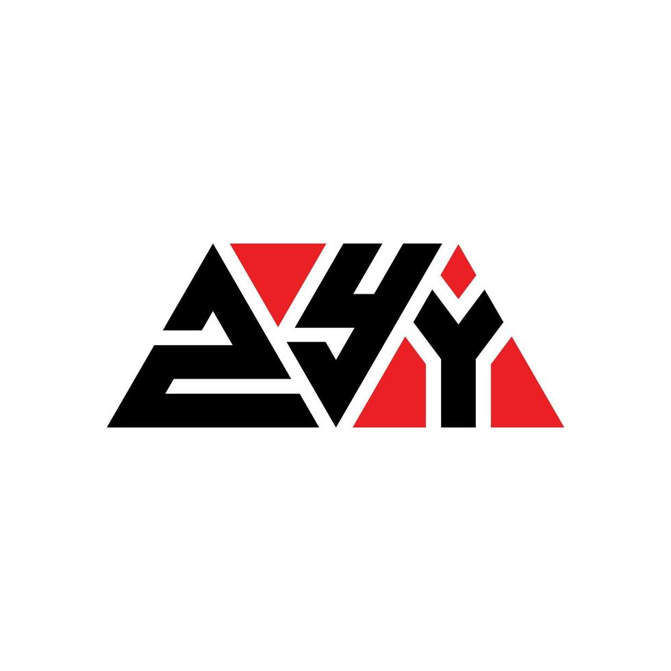 création de logo de lettre triangle zyy avec forme de triangle. monogramme de conception de logo triangle zyy. modèle de logo vectoriel triangle zyy avec couleur rouge. logo triangulaire zyy logo simple, élégant et luxueux. zyy